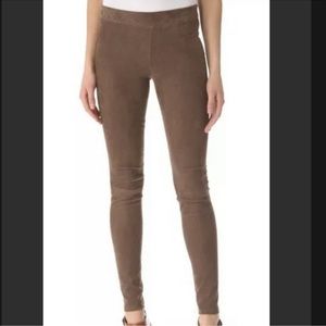 Vince SUEDE SIDE ZIPPER LEGGINGS